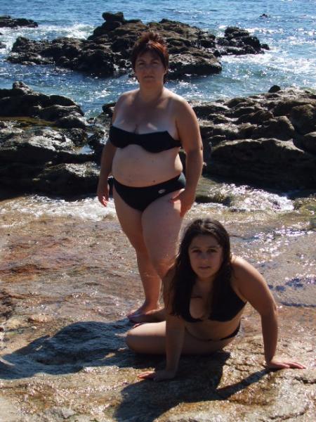 moi et ma maman � la plage