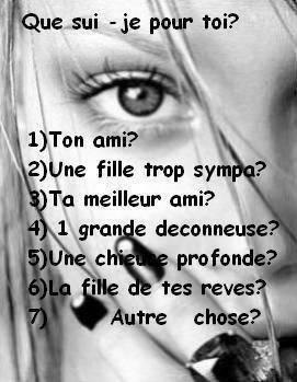 qui suis - je pour toi ?